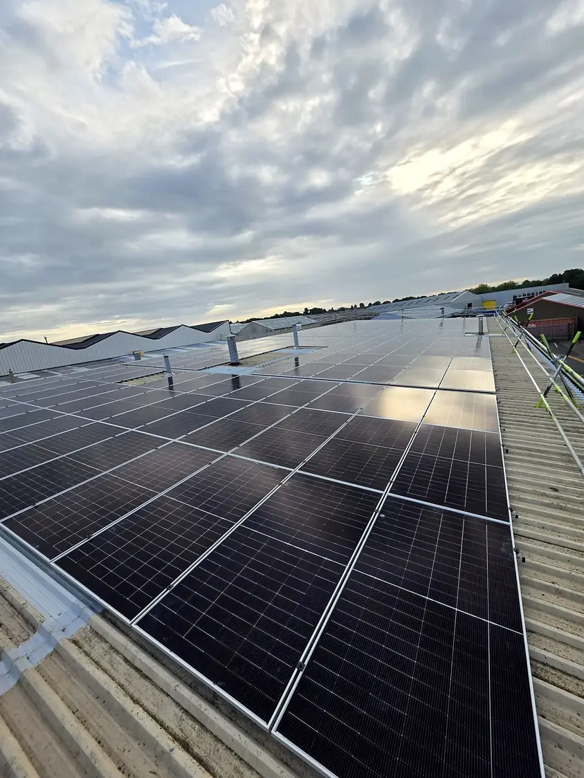 Completed rooftop array