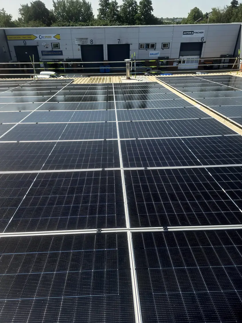 Rooftop array on the industrial estate