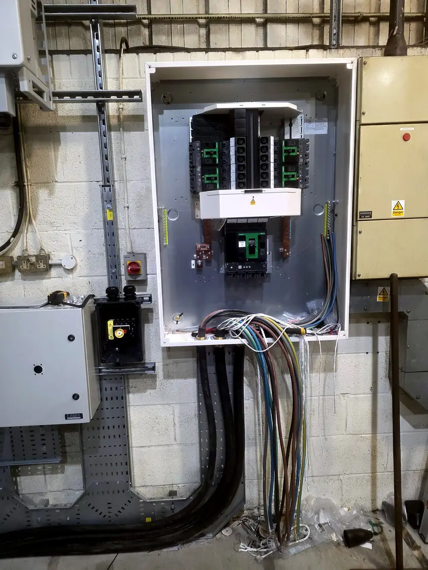 LV panelboard wired in