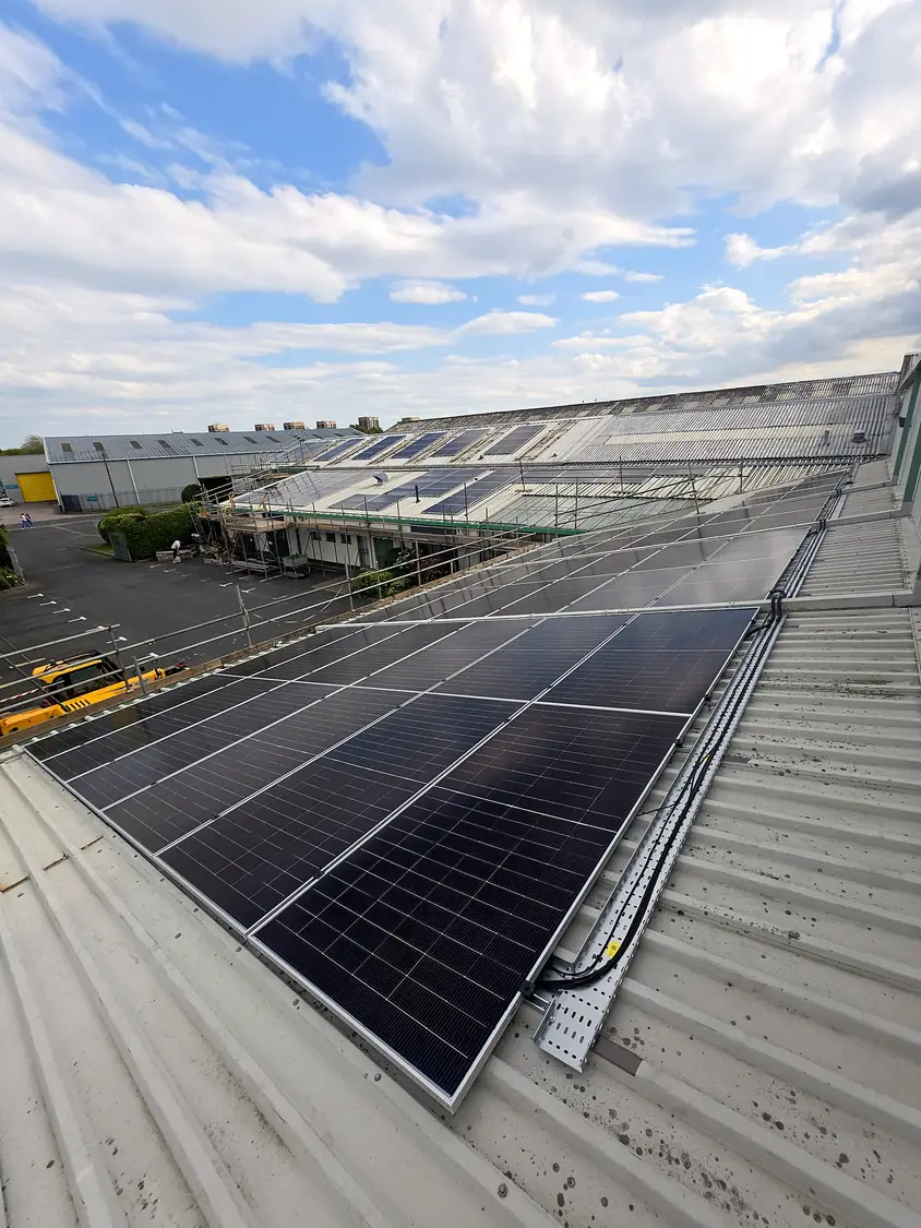 Completed rooftop array